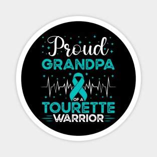 Proud Grandpa Of A Tourette Warrior Tourette Syndrome Awareness Magnet